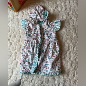 Mermaid Hooded Swim CoverUp - Size 4/5T
